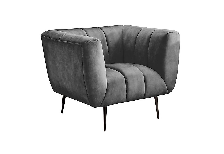 riess-ambiente Sessel NOBLESSE 105cm grau / schwarz (Einzelartikel, 1-St), günstig online kaufen