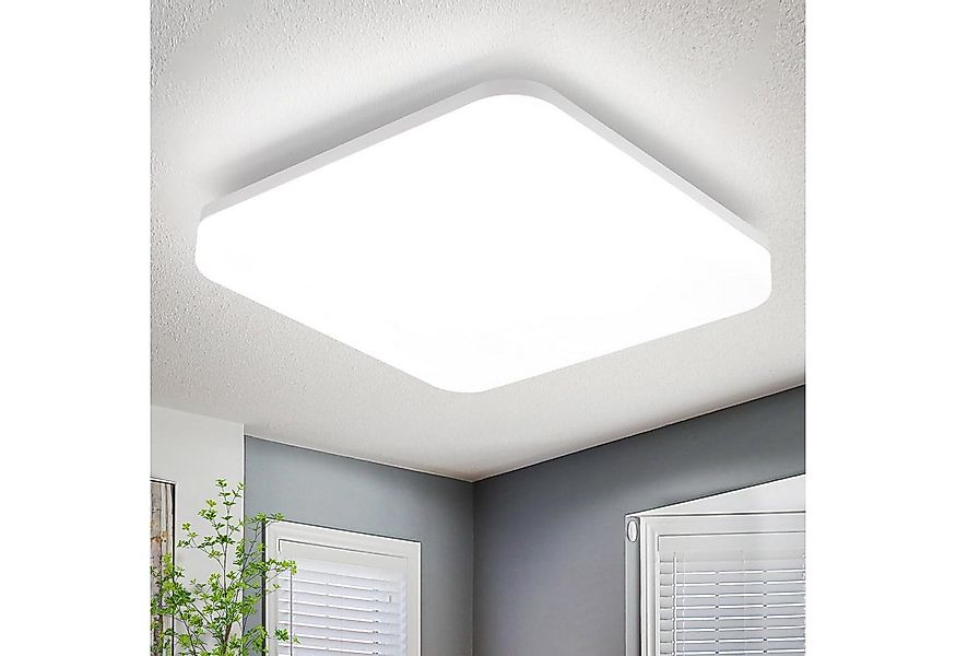 ZMH LED Deckenleuchte Wohnzimmer 22CM 18W zimmerlampe Eckig Schlafzimmer Kü günstig online kaufen