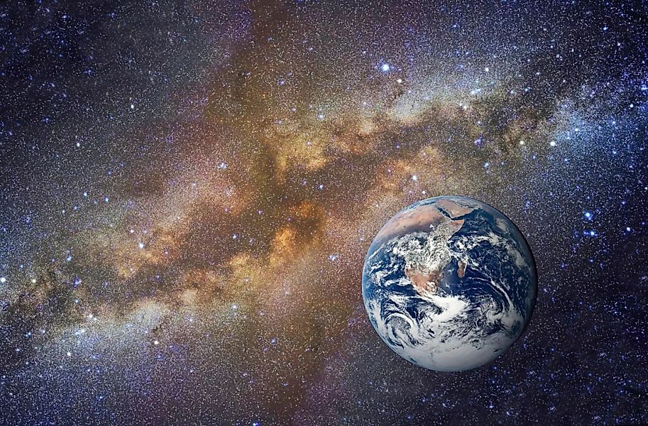 Papermoon Fototapete »Universum mit Erde« günstig online kaufen