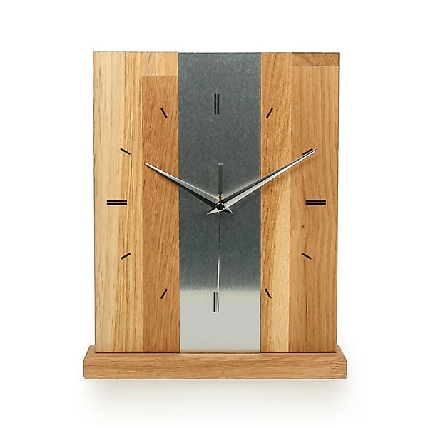 Kreative Feder Standuhr Designer-STANDUHR "Silver Stipe" günstig online kaufen