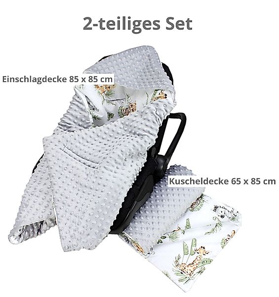 Einschlagdecke 2er SET Baby Einschlagdecke 85x85 für Autositz Babyschale De günstig online kaufen