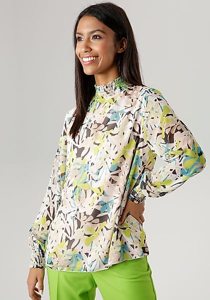 Aniston SELECTED Chiffonbluse mit Blätterdruck und günstig online kaufen