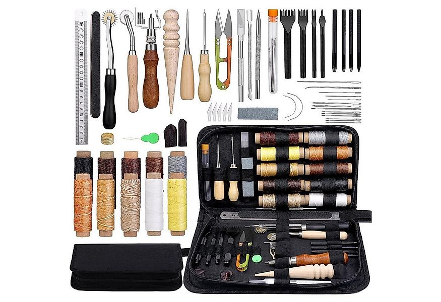 LuxusKollektion Nähnadeln Professionelles Leder-Werkzeug-Set mit Fadennahtr günstig online kaufen