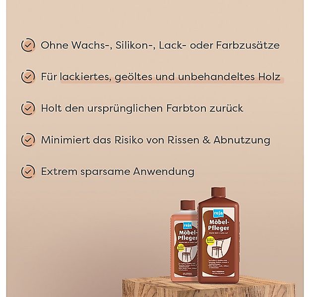 ruja Möbel-Pfleger Holzpflegeöl (Reinigung & Pflege in einem Produkt) günstig online kaufen