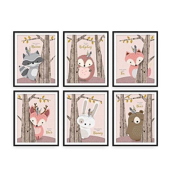Pippolipo Poster Bilder Babyzimmer Kinderzimmer Tiermotive, günstig online kaufen