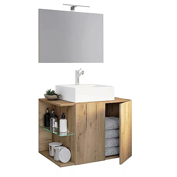 Badmöbelset mit Waschbecken in modernem Design die Wandmontage (zweiteilig) günstig online kaufen