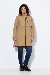 Ulla Popken Funktionsjacke Parka Zipper-Seitenschlitze Kapuze günstig online kaufen