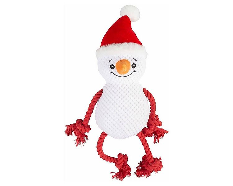 DUVO+ Tierkuscheltier Xmas Hundespielzeug Kuschel-Schneemann mit Seil günstig online kaufen