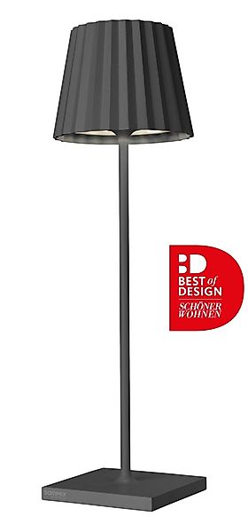 Sompex TROLL 2.0 Tischleuchte Anthrazit Aluminium mit Akku dimmbar Outdoor günstig online kaufen