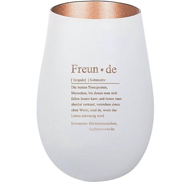 Der Porzellan-Laden Windlicht Windlicht mit Gravur: 'Freunde Definition'. Z günstig online kaufen