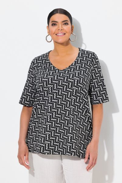 Ulla Popken T-Shirt T-Shirt grafischer Druck günstig online kaufen