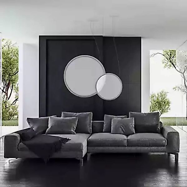 Artemide Discovery Vertical Sospensione LED, ø100 cm - aluminium satiniert günstig online kaufen