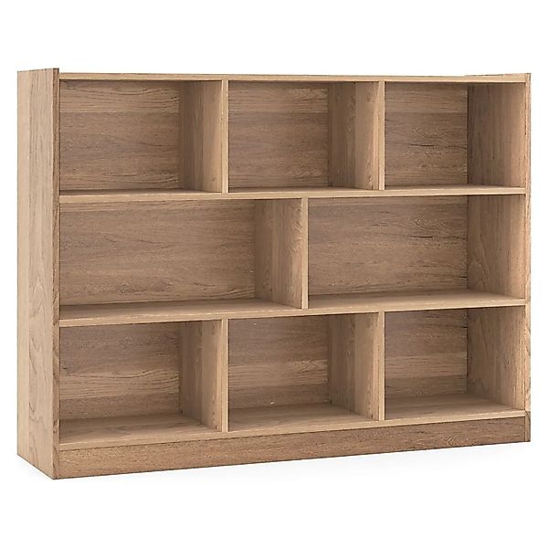 Costway Bücherregal 8 Fächern 3 Ebenen 122 x 32 x 93 cm günstig online kaufen
