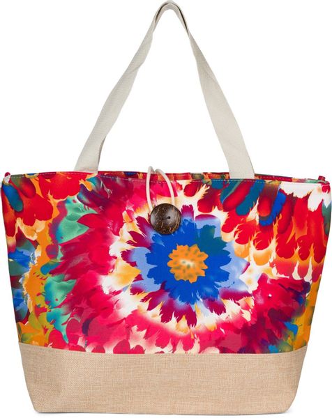 styleBREAKER Strandtasche Strandtasche mit Blumen Muster günstig online kaufen