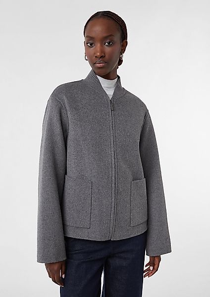 comma Funktionsjacke Outdoor-Jacke Bomberjacke aus Doubleface-Wolle günstig online kaufen