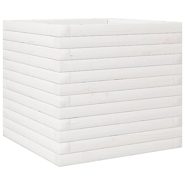 vidaXL Pflanzkübel Weiß 50x50x45,5 cm Massivholz Kiefer 847244 günstig online kaufen