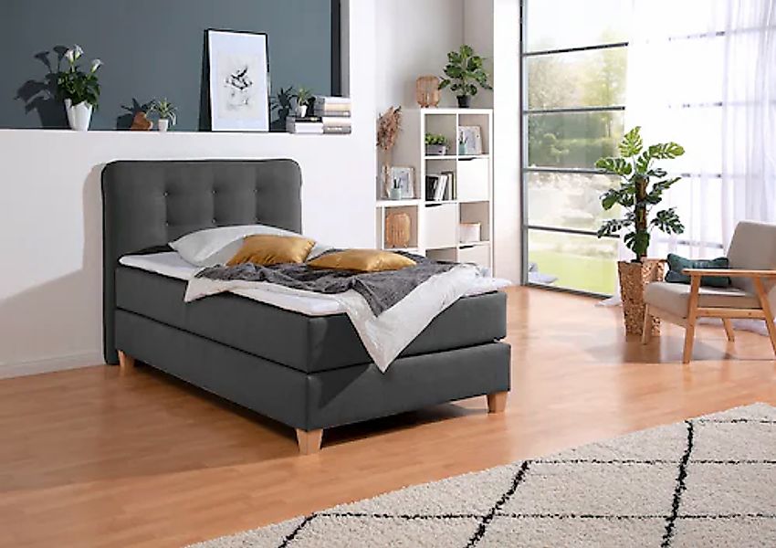 Home affaire Boxspringbett, inklusive Komfortschaum-Topper günstig online kaufen