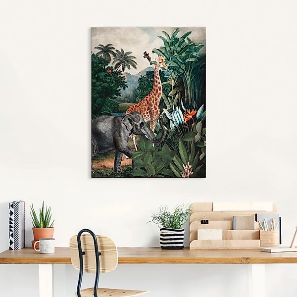 Artland Wandbild "Afrikanischer Dschungel", Wildtiere, (1 St.), als Alubild günstig online kaufen