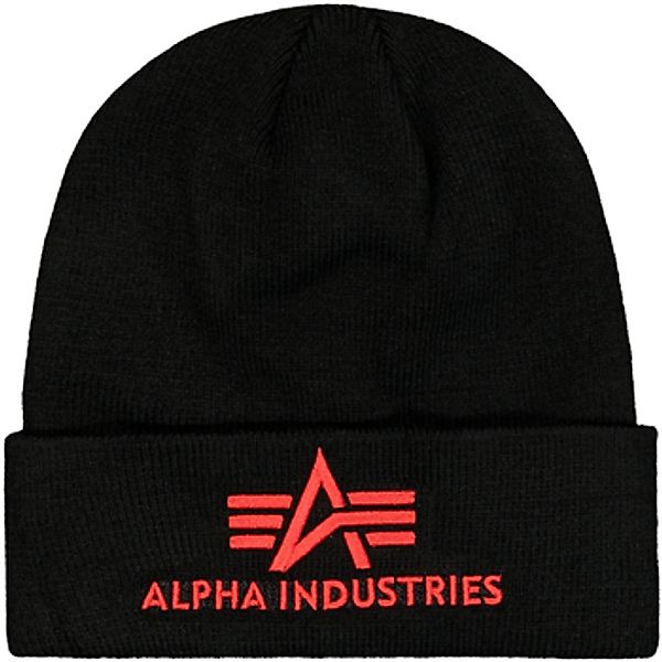 Alpha Industries  Mütze 3D Beanie - black/red günstig online kaufen
