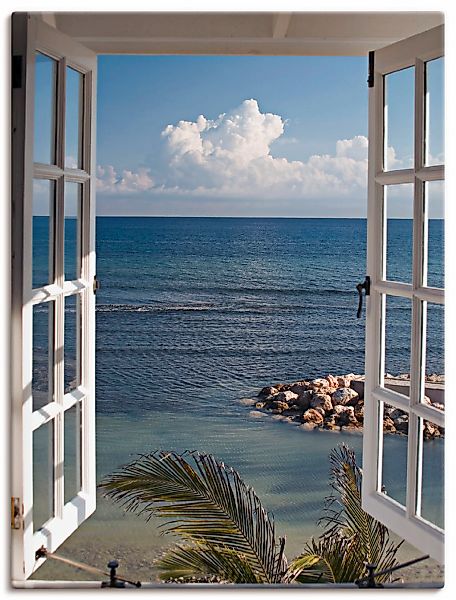 Artland Wandbild "Fenster zum Paradies" Fensterblick 1 Stk. tlg. als Alubil günstig online kaufen