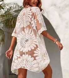 RWEUOQ Strandkleid Kimono Sommerkleid Damen Boho günstig online kaufen