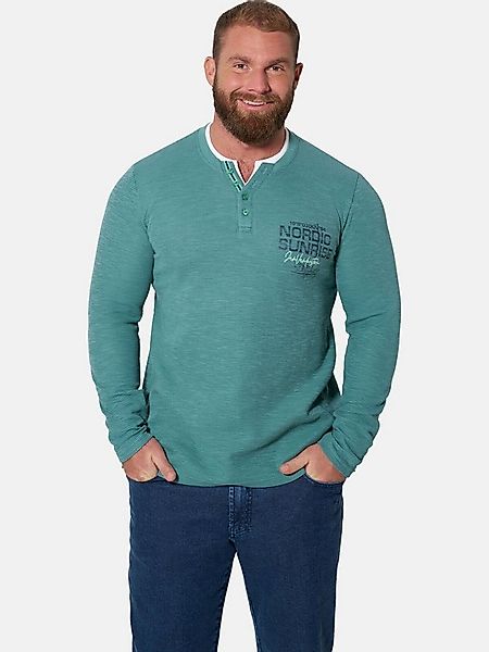 Jan Vanderstorm Sweatshirt AKKA mit moderner Knopfleiste günstig online kaufen