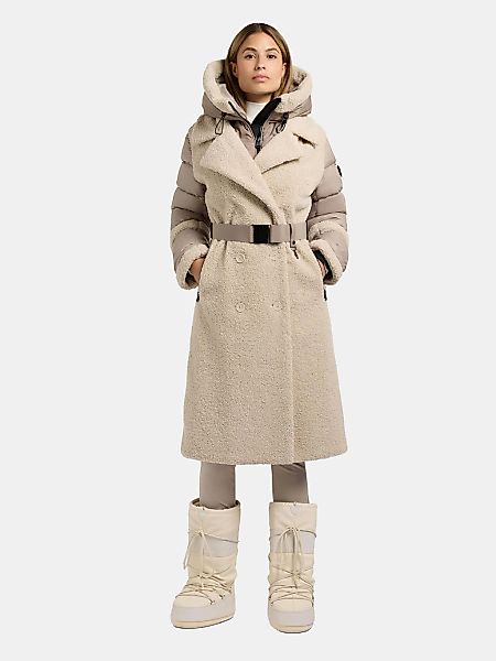 khujo Wintermantel "Kalmia" Langer Hybridmantel aus kuscheligem Plüsch mit günstig online kaufen