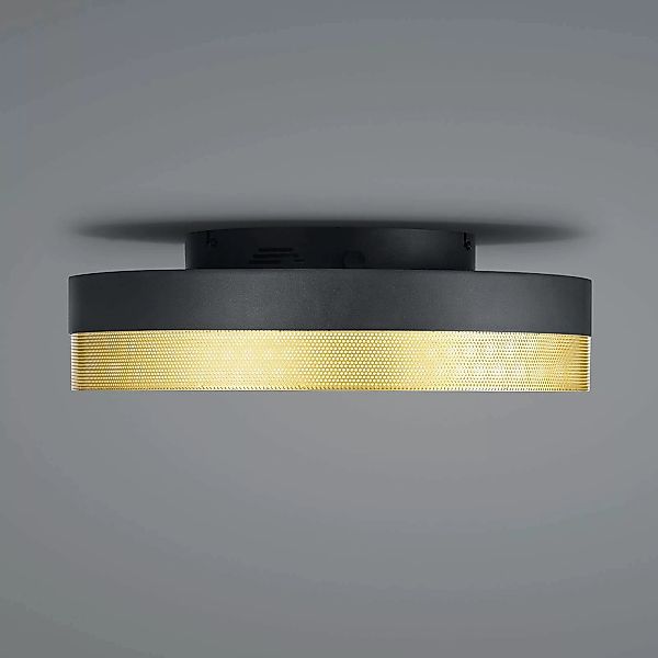 LED-Deckenleuchte Mesh, Ø 45 cm, schwarz/gold günstig online kaufen