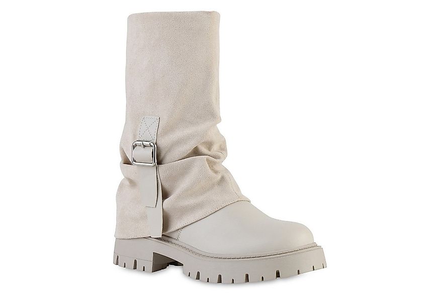 VAN HILL 841810 Stiefel Damen Bikerstiefel Stiefel Plateau Vorne Profil-Soh günstig online kaufen