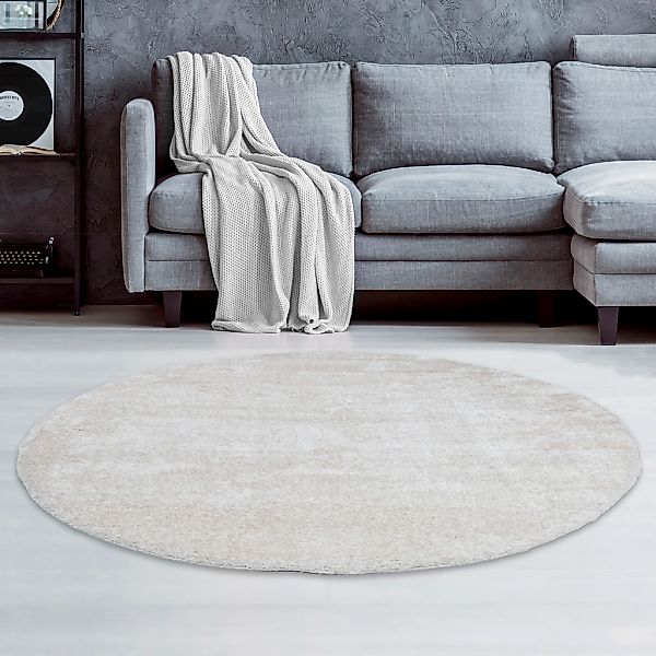 my home Hochflor-Teppich "Malin" rund 43 mm Höhe Uni-Farben, leicht glänzen günstig online kaufen