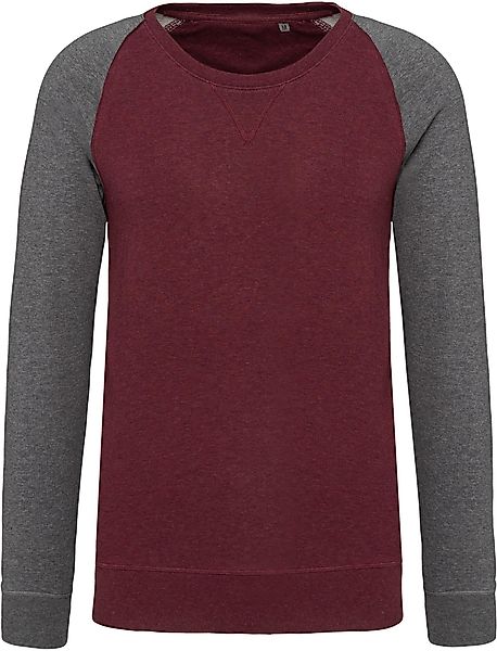 Kariban Sweatshirt Zweifarbiges Herren-Sweatshirt French Terry günstig online kaufen