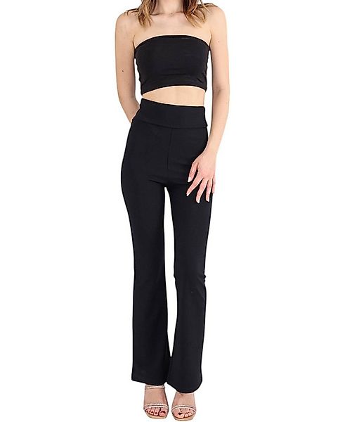 fashionshowcase Schlaghose Damen Scuba Hose High Waist elastisch für Yoga F günstig online kaufen