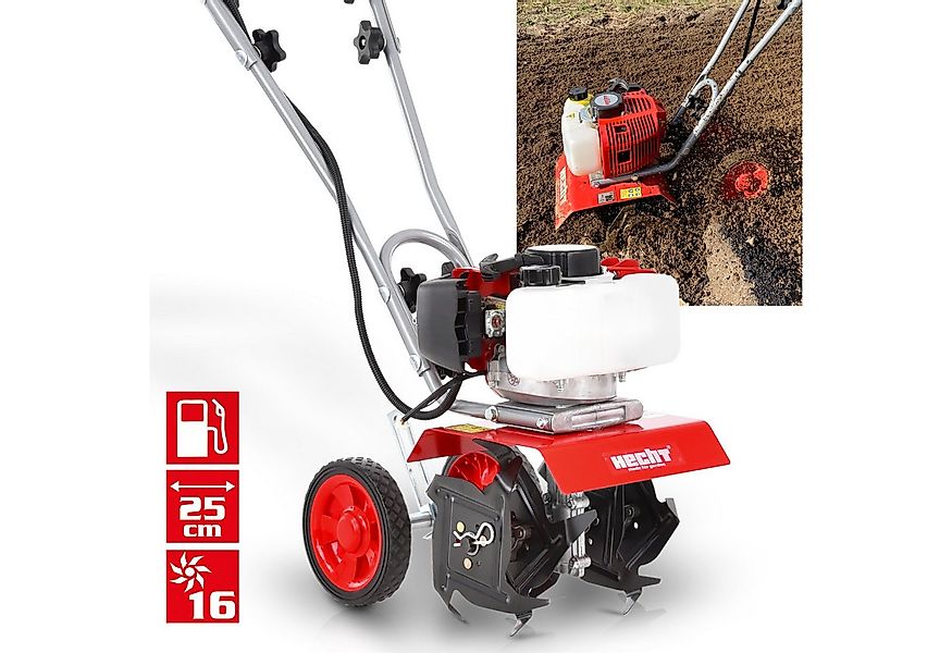 Hecht Benzinmotorhacke Gartenfräse 2 PS 9000 U/min 51,7cm³, 25 cm Arbeitsbr günstig online kaufen