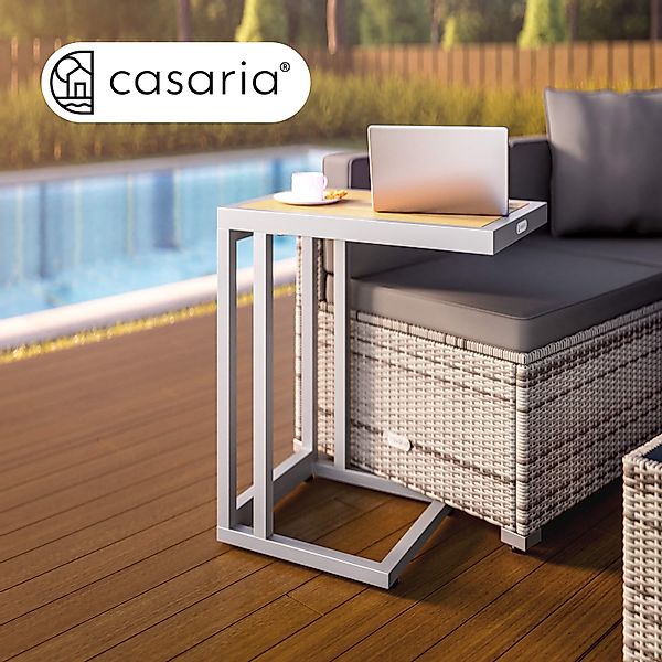 Casaria Beistelltisch, 50x40x66cm WPC Tischplatte 40kg günstig online kaufen