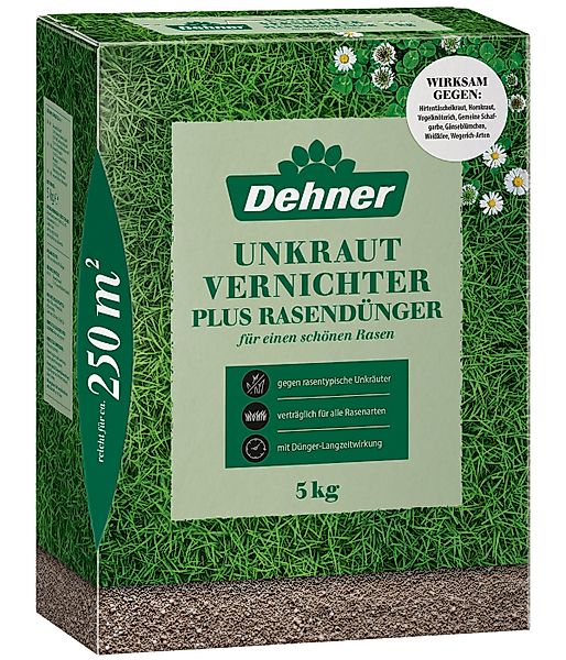 Dehner Rasendünger Unkrautvernichter plus Rasendünger, 5kg günstig online kaufen