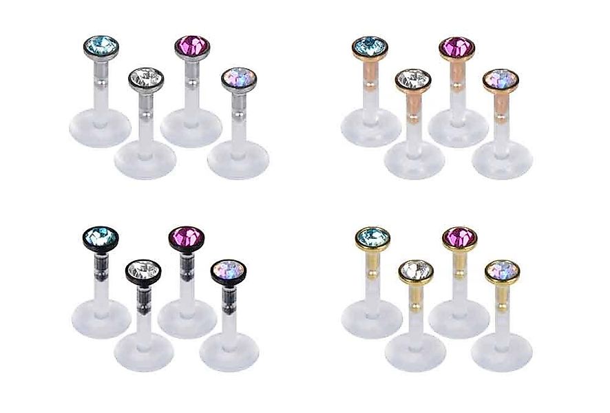 PIERCINGLINE Piercing-Set PMFK Labret mit Plug-in-System - Chirurgenstahl-A günstig online kaufen