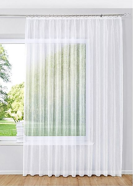 Gardinenbox Bogenstore (1 St), Kräuselband, transparent, Jacquard, Store Ja günstig online kaufen