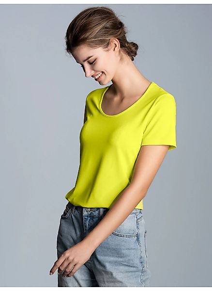 Trigema T-Shirt "TRIGEMA Rundhalsshirt aus Viskose", 1 Stk. günstig online kaufen