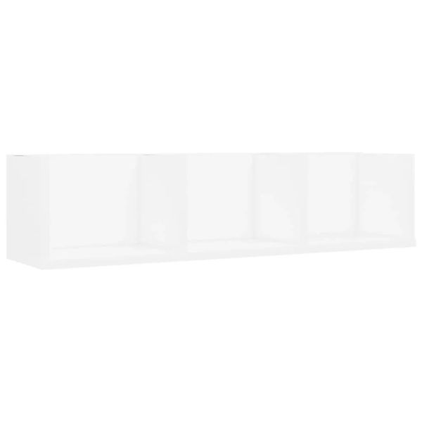 vidaXL CD-Wandregal Weiß 75x18x18 cm Holzwerkstoff 801310 günstig online kaufen