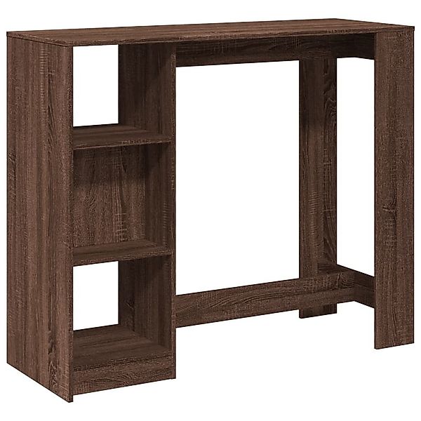 vidaXL Esstisch Bartisch mit Regal Braun günstig online kaufen