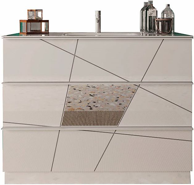 welltime Waschtisch ""Vittoria", mit 3 Schubkästen, Breite 80 cm" Soft-Clos günstig online kaufen