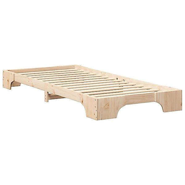vidaXL Bett Bodenbettgestell Braun 80 x günstig online kaufen