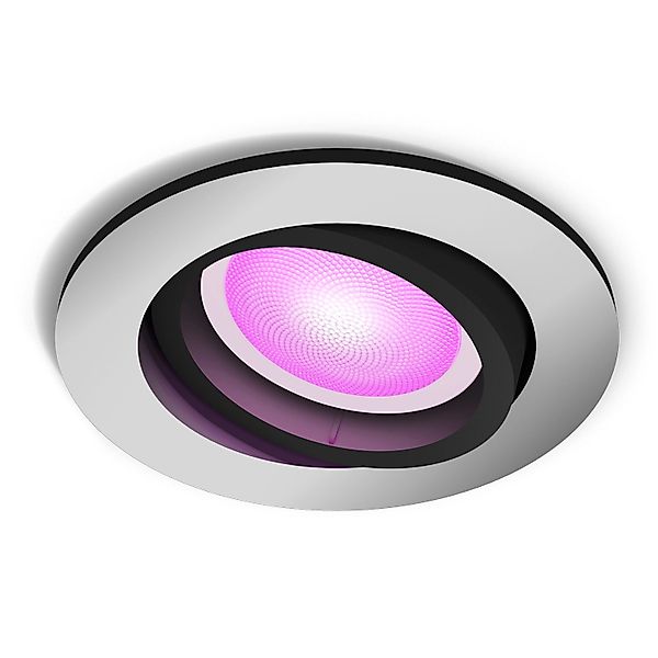 Philips Hue LED-Einbauspot Centura, aluminium Ø 9 cm CCT RGB günstig online kaufen