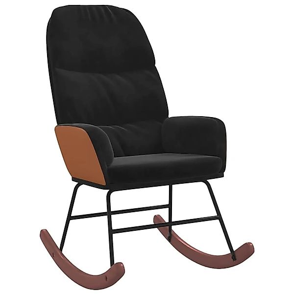 vidaXL Schaukelstuhl Schwarz Samt 4102627 günstig online kaufen