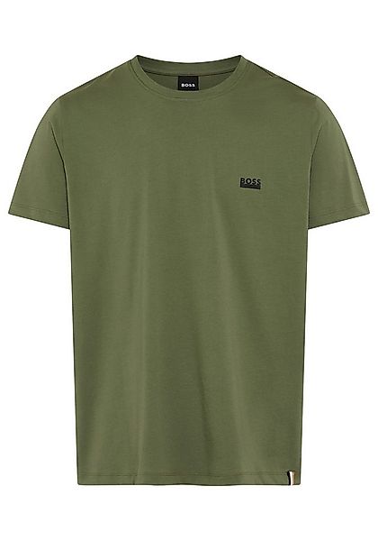 BOSS T-Shirt Rundhals, Jersey, kleines Logo, regular fit günstig online kaufen