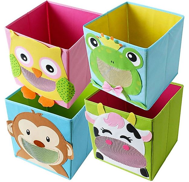 TE-Trend Faltbox 4 Stück Spielzeugtruhe Aufbewahrung Motiv Faltbox günstig online kaufen