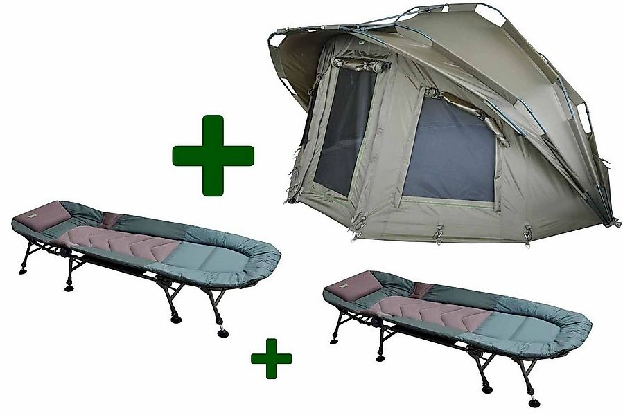 MK Angelsport Angelzelt Fort Knox 2.0 Zelt 2Man + 2 Bedchairs 5 Seasons, Pe günstig online kaufen