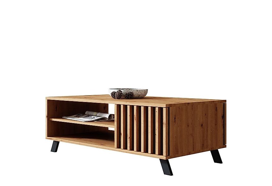 Newroom Couchtisch Barea, Wandpaneel Wildeiche Anthrazit Wohnzimmertisch Mo günstig online kaufen