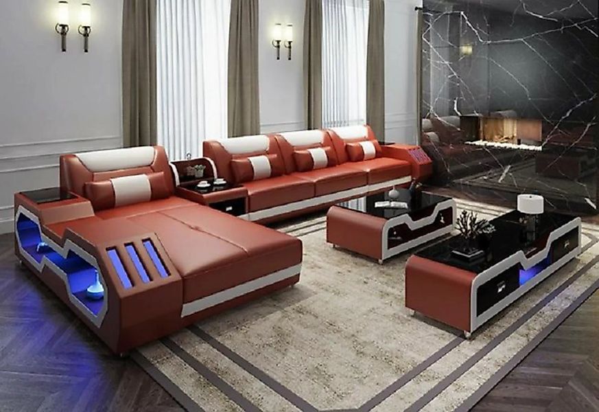 JVmoebel Ecksofa Leder Design Sofa Couch Polster Ecksofa Wohnlandschaft Eck günstig online kaufen