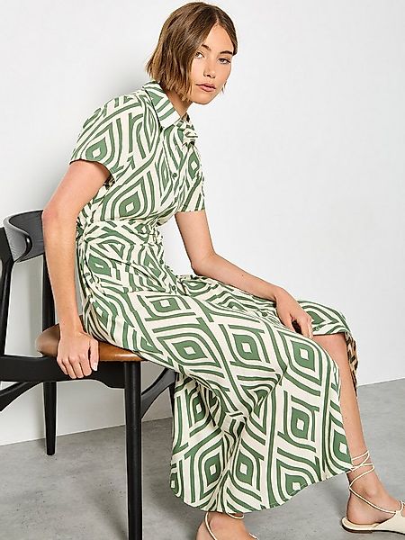 Apricot Hemdblusenkleid Druckkleid mit Bindeband günstig online kaufen